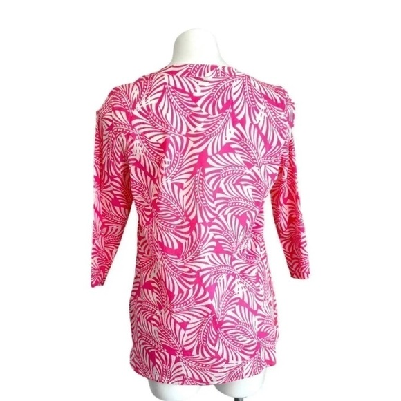 𝅺nwt Talbots Palm Print Tunic Top Blouse Women’s Size S - Picture 2 of 10
